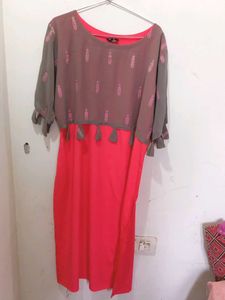Rose Pink Kurta With Tassles