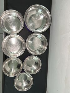 Purple serving Stainless Steel Bowls(Set)