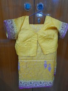 Beautiful Embroidered Yellow Saree