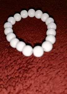 Pure White Bead Bracelet