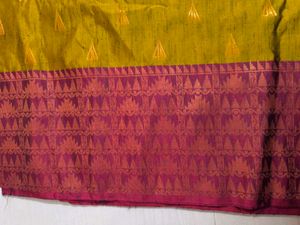 Elegant Maroon &amp; Gold Saree