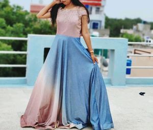 💥Long glitter fabric one peace  gown 💥