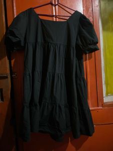 Black Tiered Mini Dress