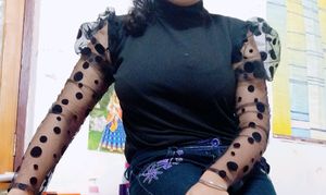 Beautiful Black High Neck Top