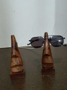 Combo of 2 Wooden Head Sculptures