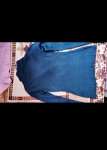 Navy Blue Woolen Over Coat For Styling