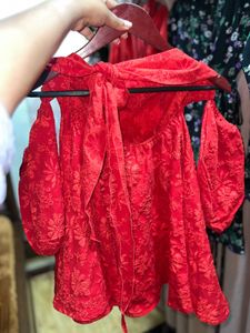 Red Off-Shoulder Dress