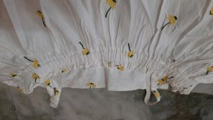 Stylish White Top With Embroidery