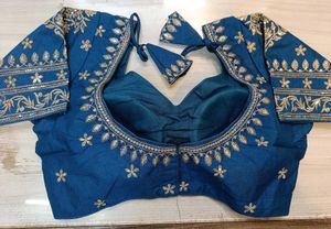 Sabyasachi Embroidered Blue Blouse