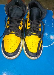 Yellow &amp; Black Sneakers