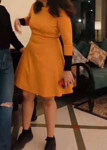 Chic Mustard Yellow Dress