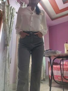 H&amp;M Vintage Straight Jeans High Waist