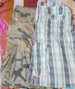 Combo Set Of 4 1 Tshirt Shirt 2 shorts