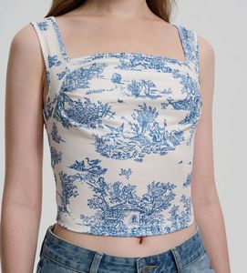 Toile Print Tank Top