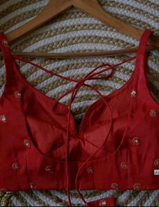 Foil Work Art Silk Padded Blouse