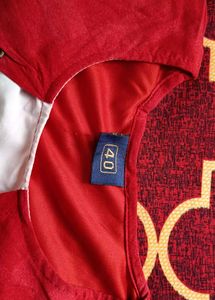Bold Red &amp; White Casual Top