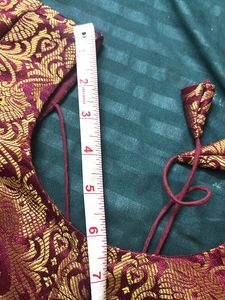 Maroon Brocade Blouse