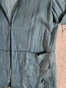 Blue Ruffle Detail Jacket