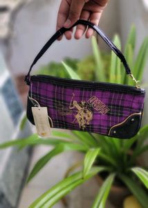 USPA Purple Plaid Baguette/ Wrislet