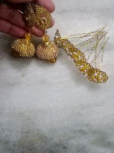 Combo For 5 Jhuda Pins And Golden Earing