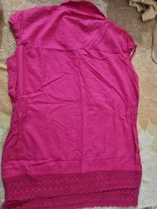 Pink Button-Down Top
