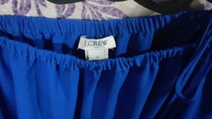 J.Crew Royal Blue Off the Shoulder Blouse