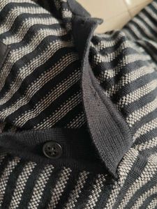 Black Striped Men Polo T-shirt