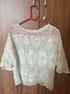 Elegant White Lace Top