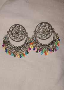 Oxidised Multicolour Earring