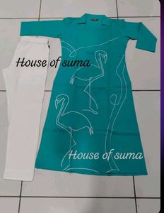 Duck embroidery Kurta Set Totally New