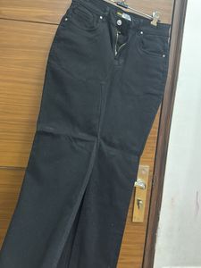 Black Denim Long Skirt