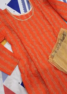 Orange Kurta Set