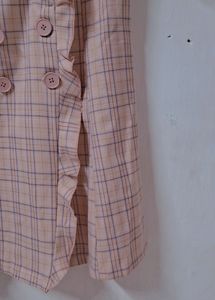 Cute Peachy Korean Aline Dress