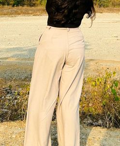 Grey Wide Leg Trousers