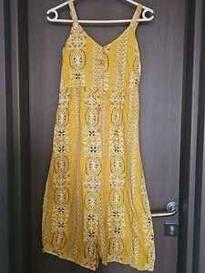 Beach Vacation Midi Dress With Smocked Back