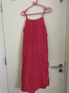 Pink Geometric Print Dress