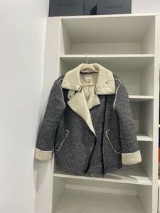 Sherpa Lined Wool Biker Jacket