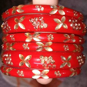 Maroon Colour Bangles Ser For Ladies