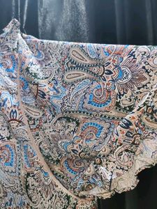 Paisley Print Off-Shoulder Top