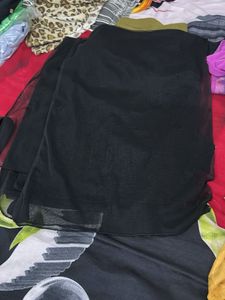 Brasso Suit With Black Salwar And Net Dupatta