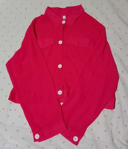 Bright Pink Button-Down Shirt