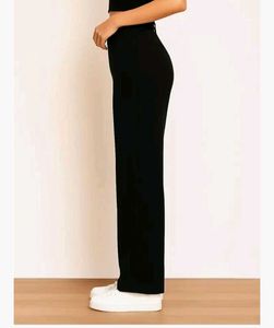 Wide Leg Black Denim Jeans