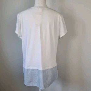 H&amp;M Cute White &amp; Blue Top