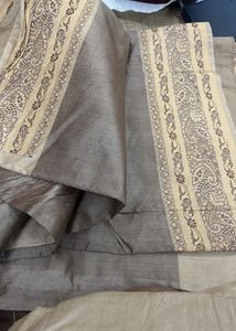 Elegant Beige &amp; Brown Saree