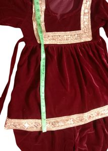 Party Wear Velevet Dhoti Frock Set