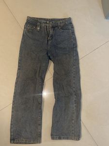 Combo Of Grey and blue straight leg jeans