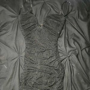 oh polly Sparkling Black Bodycon Dress