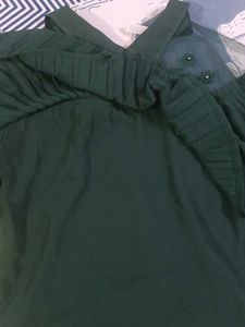 Green Ruffled Top