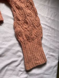 Peach Knit Cardigan