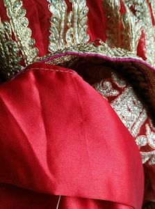 Elegant Red &amp; Gold Lehenga Set (Blouse+Duppata)